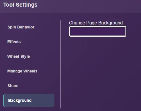 Background settings tab