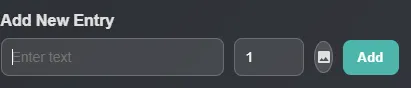 Add new entries section in Wheel Decide Pro